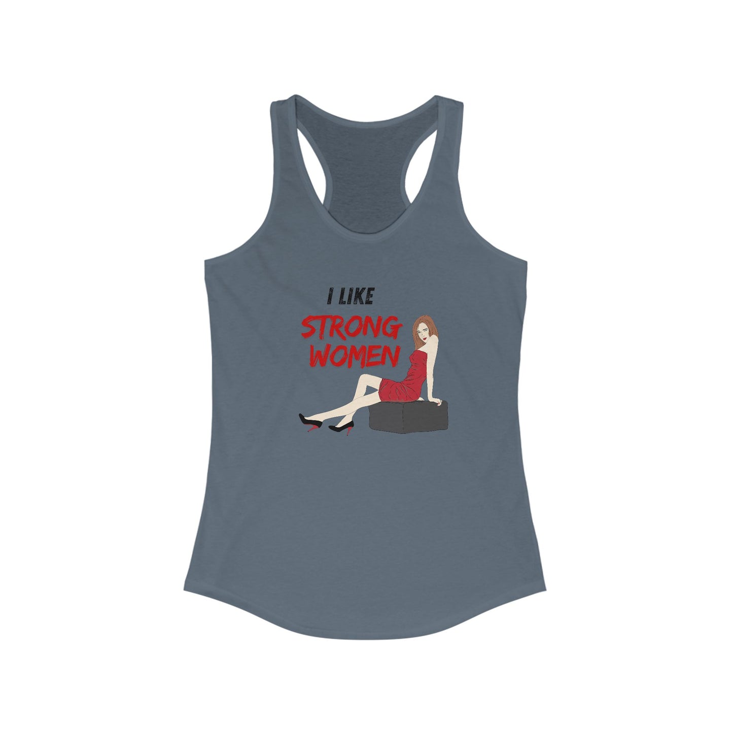 I like strong women - Women's Jersey Short Sleeve Deep V-Neck Tee