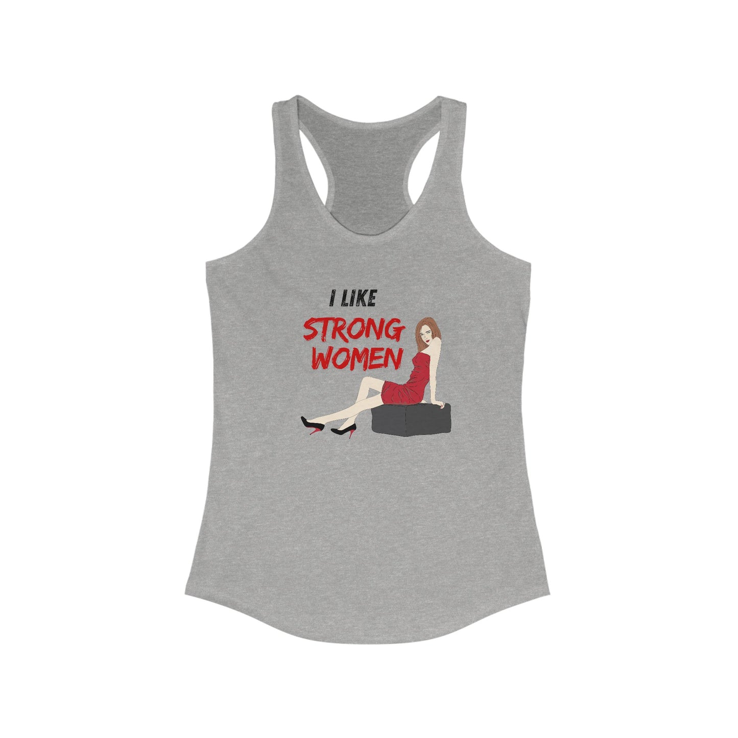 I like strong women - Women's Jersey Short Sleeve Deep V-Neck Tee