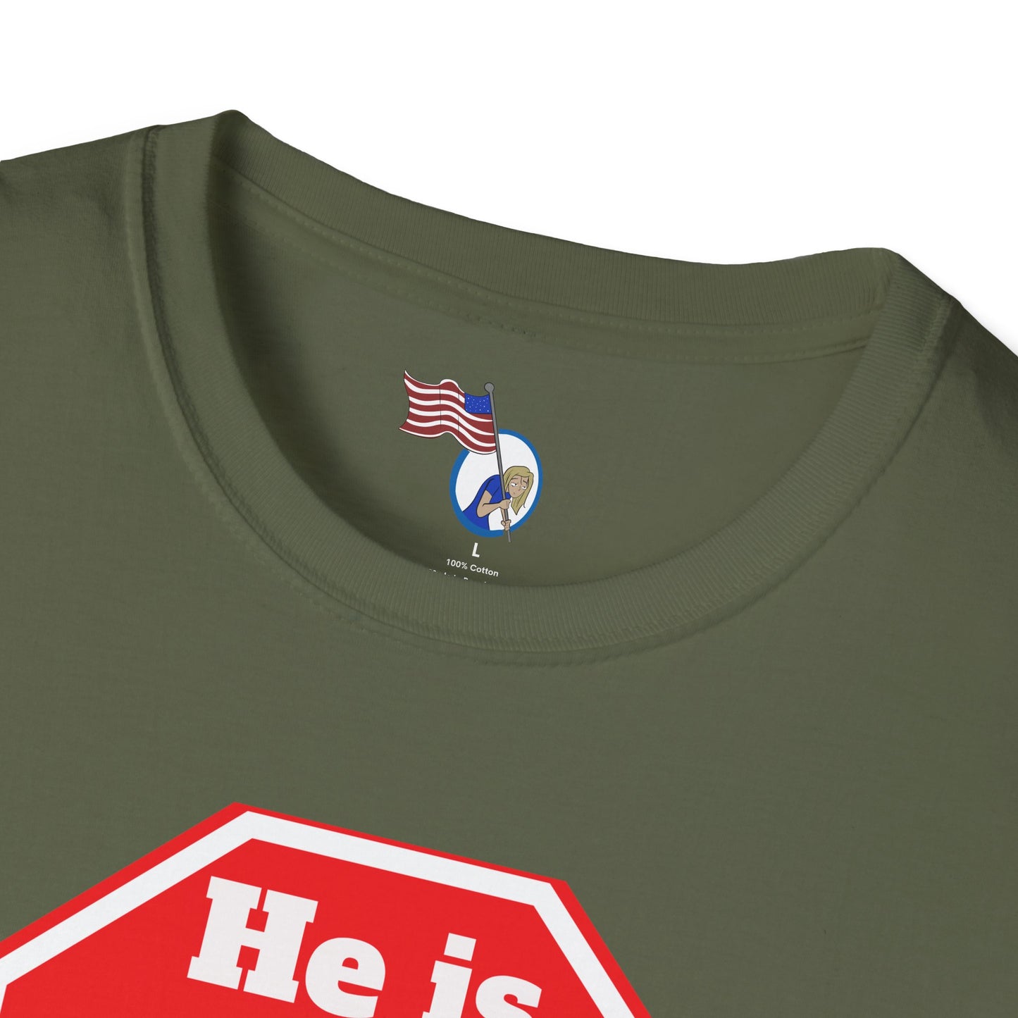 Humorous Unisex Softstyle T-Shirt - "He is Lying to You" Statement Tee