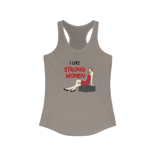 I like strong women - Women's Jersey Short Sleeve Deep V-Neck Tee