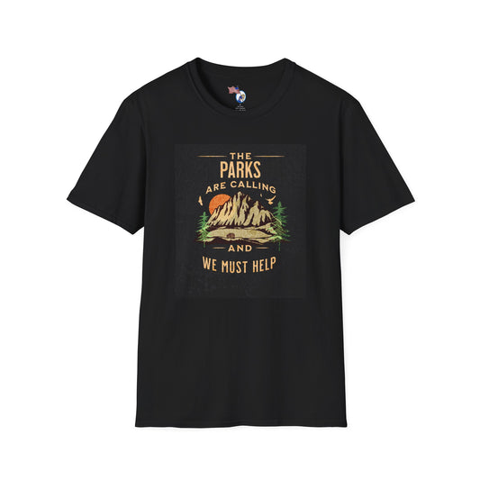 The Parks Are Calling Unisex Softstyle T-Shirt | Adventure Awaits Tee